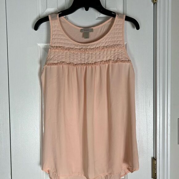 Ann Taylor Loft Peach Womens Blouse Tank M - Picture 1 of 3